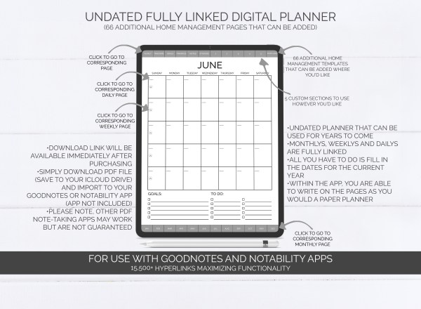 undated digital planner product image