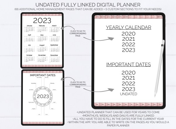 undated digital planner product image