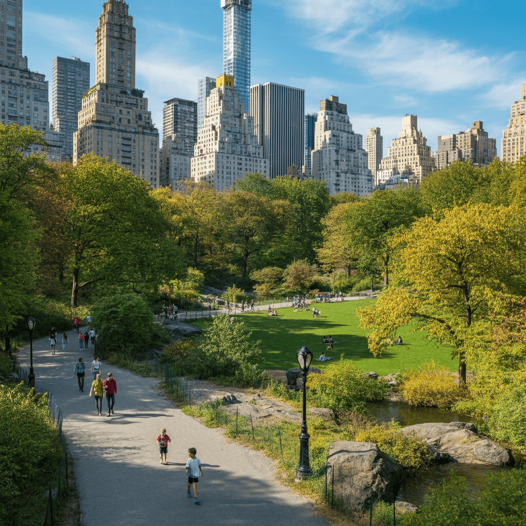 image of park in city